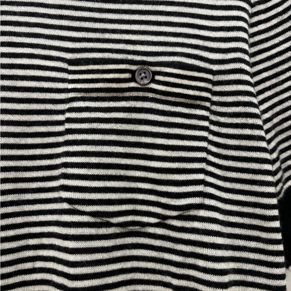 NWT | Todd Snyder | PREMIUM CASHMERE POCKET TEE IN BLACK STRIPE - Picture 6 of 10